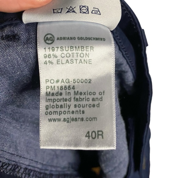 AG Adriano Goldschmied Men's Navy The Wanderer Slim Trouser Short - Picture 6 of 8